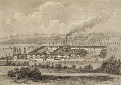 View of the factory at Trois-Fontaines, 1883 by Michel Charles Fichot